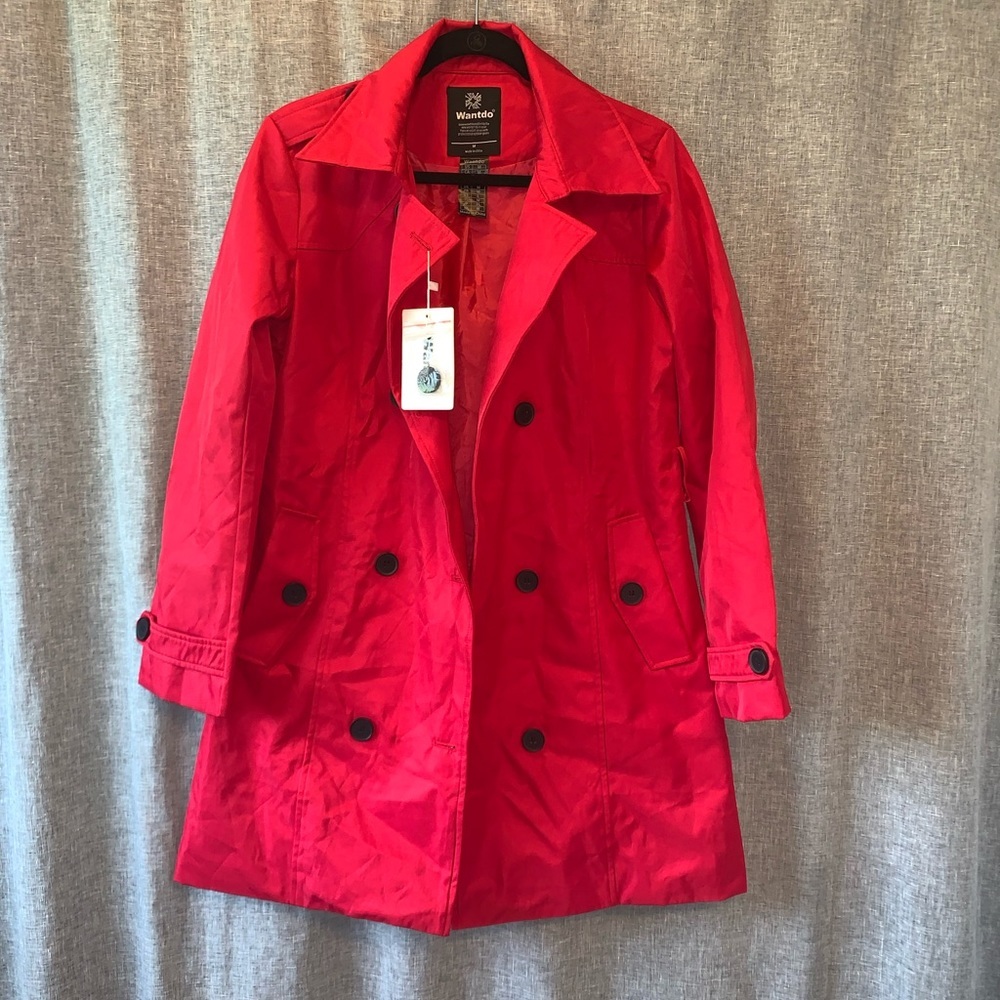 Wantdo Women's Waterproof Double-Breasted Trench Coat medium